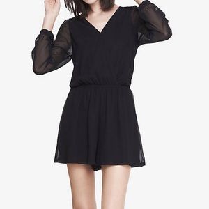 Express Black sheer jumpsuit.